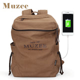 Muzee College Student Rucksack USB Laptop